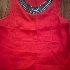 Embellished Pink Sleeveless Dress